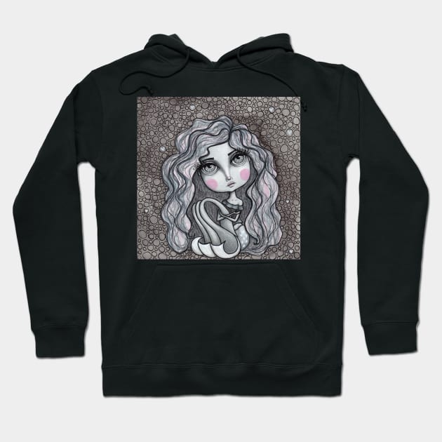 Doodle Mermaid Cutie 3 of 4 Hoodie by LittleMissTyne